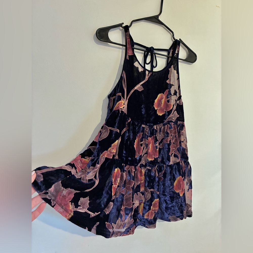 Velvet Burnout floral Babydoll top